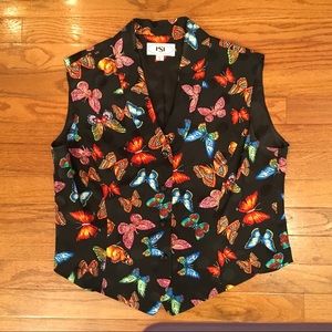 ❤️SALE❤️Silk Butterfly Vest Size 14